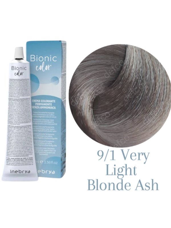 INEBRYA VOPSEA PERMANENTA PROFESIONALA FARA AMONIAC-9/1 VERY LIGHT BLONDE ASH