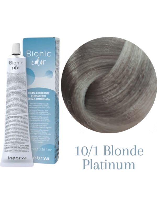 INEBRYA VOPSEA PERMANENTA PROFESIONALA FARA AMONIAC-10/1 BLONDE PLATINUM ASH