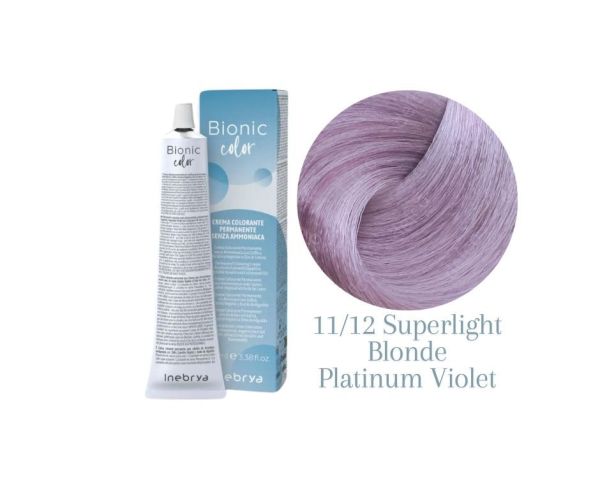 INEBRYA VOPSEA PERMANENTA PROFESIONALA FARA AMONIAC-11/12 SUPERLIGHT BLONDE PLATINUM VIOLET