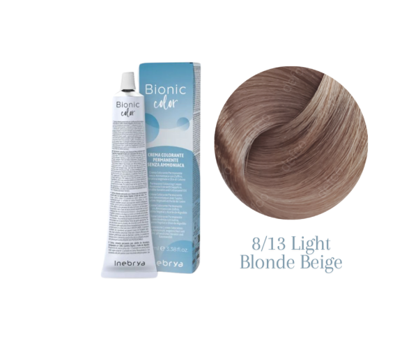INEBRYA VOPSEA PERMANENTA PROFESIONALA FARA AMONIAC-8/13 LIGHT  BLONDE BEIGE