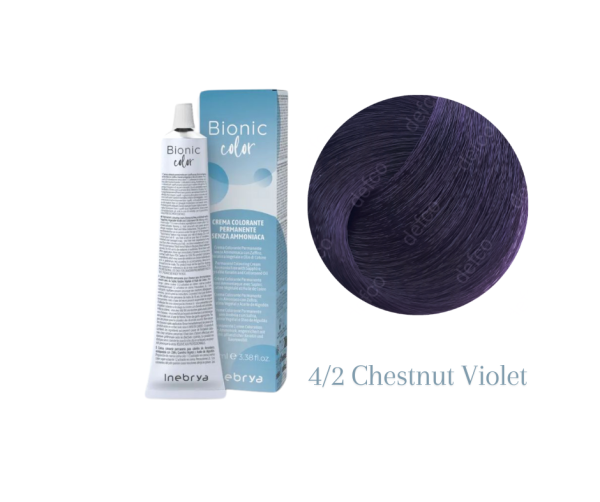 INEBRYA VOPSEA PERMANENTA PROFESIONALA FARA AMONIAC-4/2 CHESTNUT VIOLET