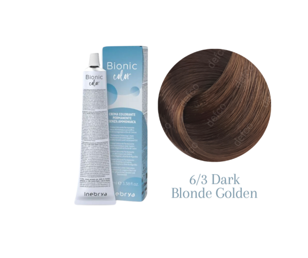 INEBRYA VOPSEA PERMANENTA PROFESIONALA FARA AMONIAC-6/3 DARK BLONDE GOLDEN