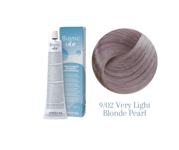 INEBRYA VOPSEA PERMANENTA PROFESIONALA FARA AMONIAC- 9/02 LIGHT BLONDE PEARL