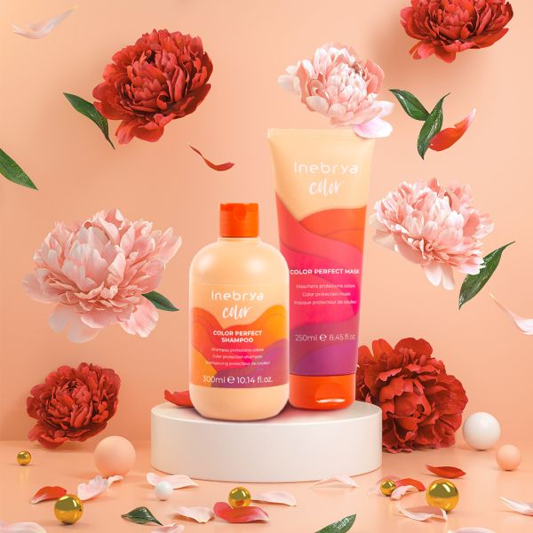 Pachet Inebrya Color Perfect – Șampon 300 ml + Mască 250 ml pentru păr vopsit